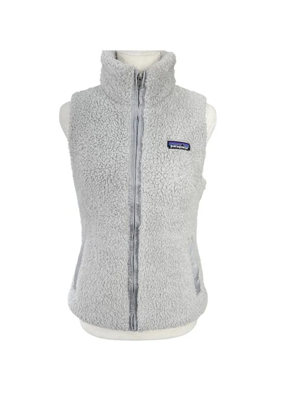Patagonia Women's Los Gatos Fleece Vest Soft Fuzzy Fleece Gray Size XS